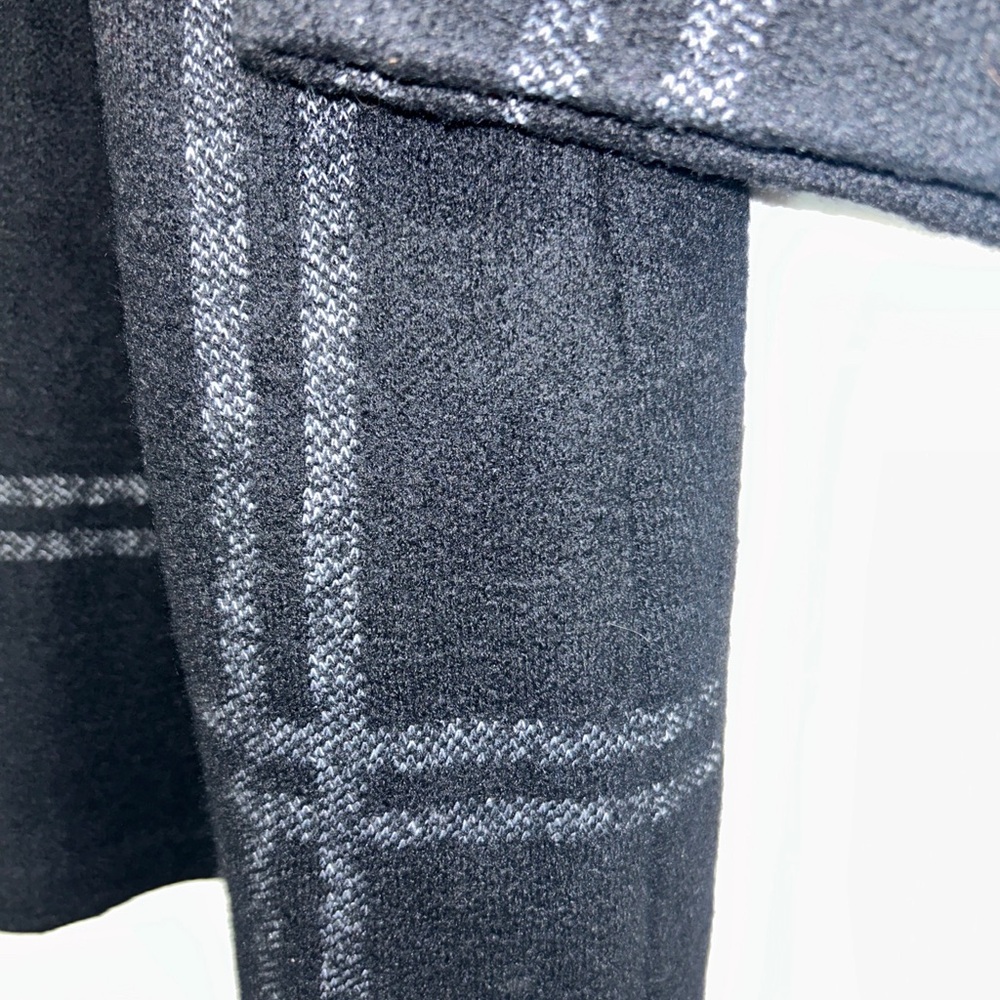 Adrienne Vittadini Gray Black Plaid Wool Coat Women’s Sz 1X - Picture 8 of 13